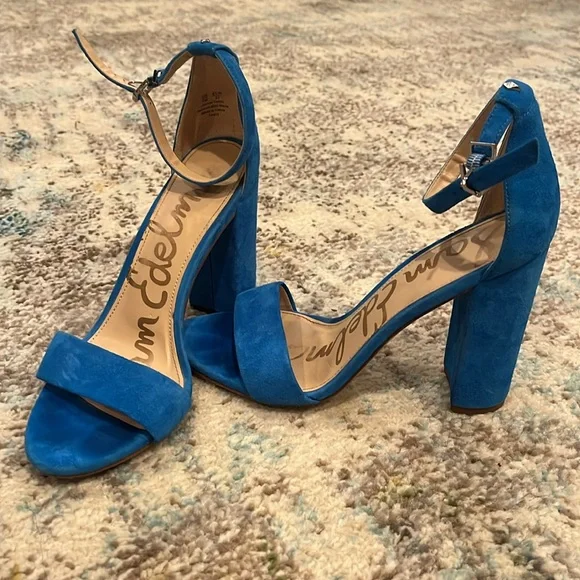 Sam Edelman Daniella Block Heel - electric blue - size 7 - Picture 1 of 4